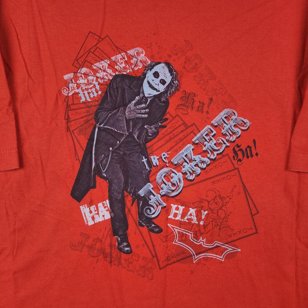 Joker Dark Knight Shirt Mens XL Red Heath Ledger Batman DC Comics Graphic Y2k